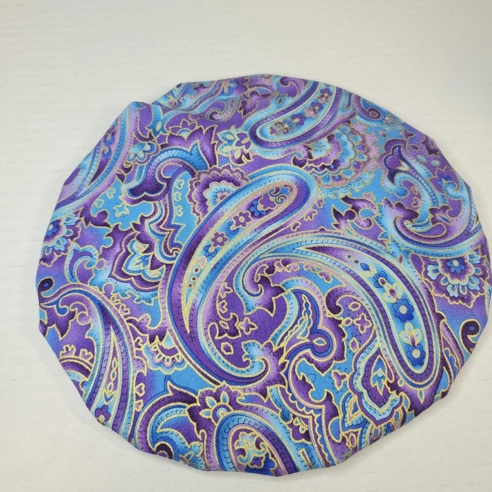 Blue Paisley Purple Triangle Reversible KitchenAid Mixer Mixing Bowl Cover Decor